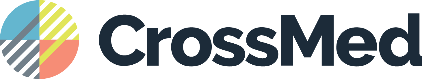 Logo for CrossMed, a healthcare staffing agency.